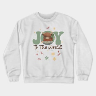 A Highland Cow Joys To The World Crewneck Sweatshirt